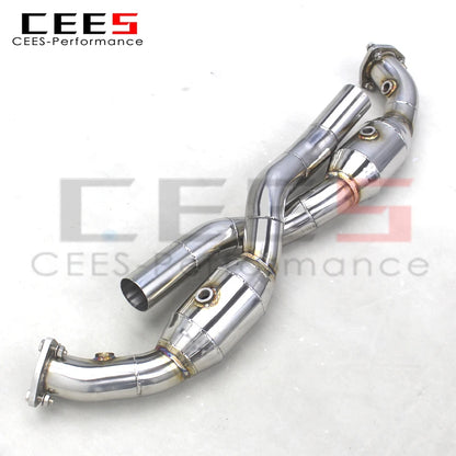 CEES Downpipe For PORSCHE 911 997.1/997.2 Carrera 2004-2012 Stainless Steel Exhaust Pipe Racing Sport Car Exhaust System