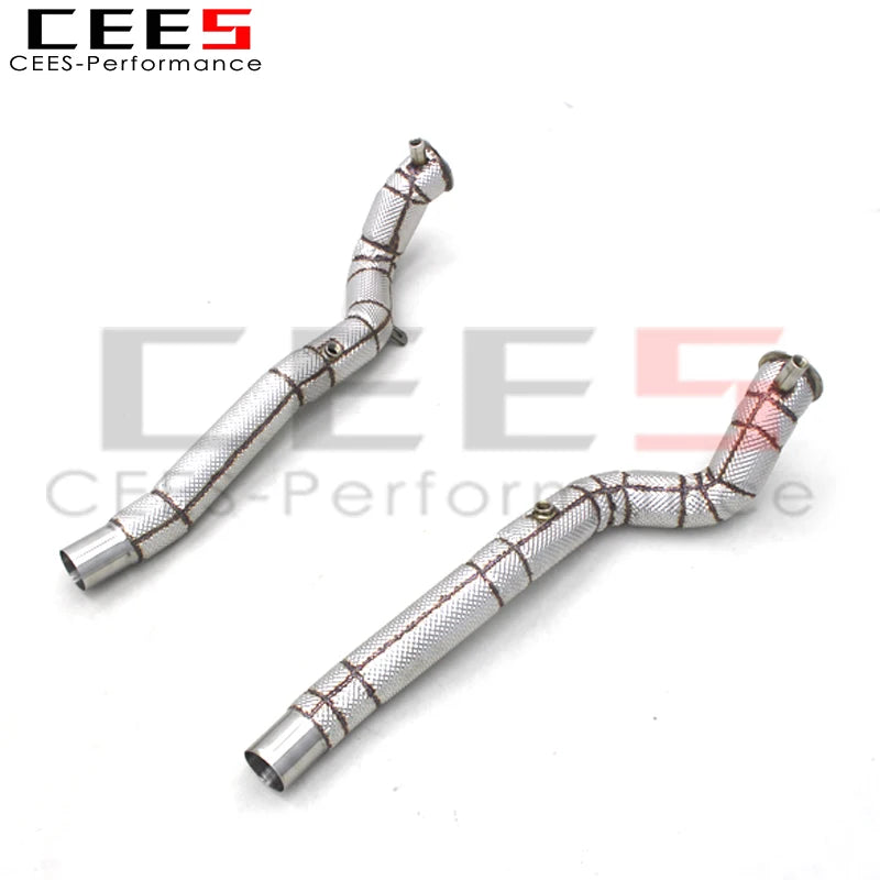 CEES Downpipe With Heat Shield For Ferrari California T 3.9T 2012-2018 Stainless Steel Downpipe Car Exhaust Pipe