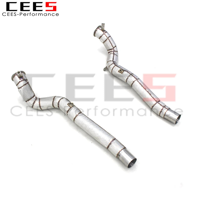 CEES Downpipe With Heat Shield For Ferrari California T 3.9T 2012-2018 Stainless Steel Downpipe Car Exhaust Pipe