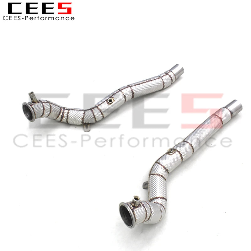 CEES Downpipe With Heat Shield For Ferrari California T 3.9T 2012-2018 Stainless Steel Downpipe Car Exhaust Pipe