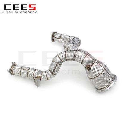 CEES Downpipe for AUDI A6/A7 C8 3.0T 2019-2022 Tuning Performance Catless Downpipe Exhaust Downpipe Parts