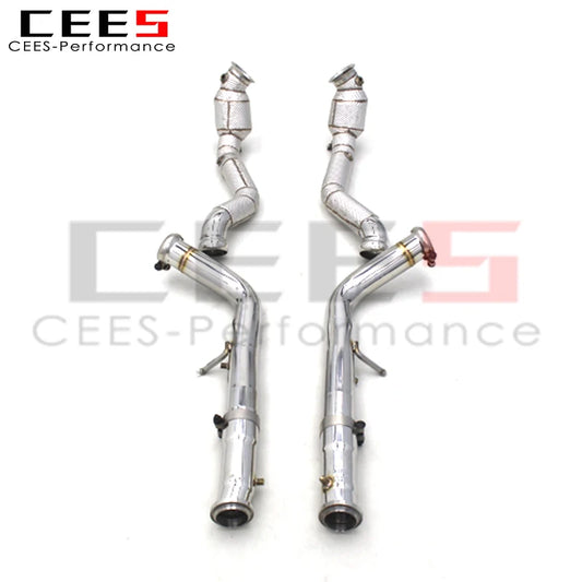 CEES Exhaust Downpipe Catalytic converter For Mercedes-Benz G500 2020-2023 with catalyst High flow catted downpipe Exhaust Pipe