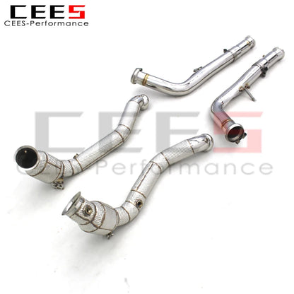 CEES Exhaust Downpipe Catalytic converter For Mercedes-Benz G500 2020-2023 with catalyst High flow catted downpipe Exhaust Pipe