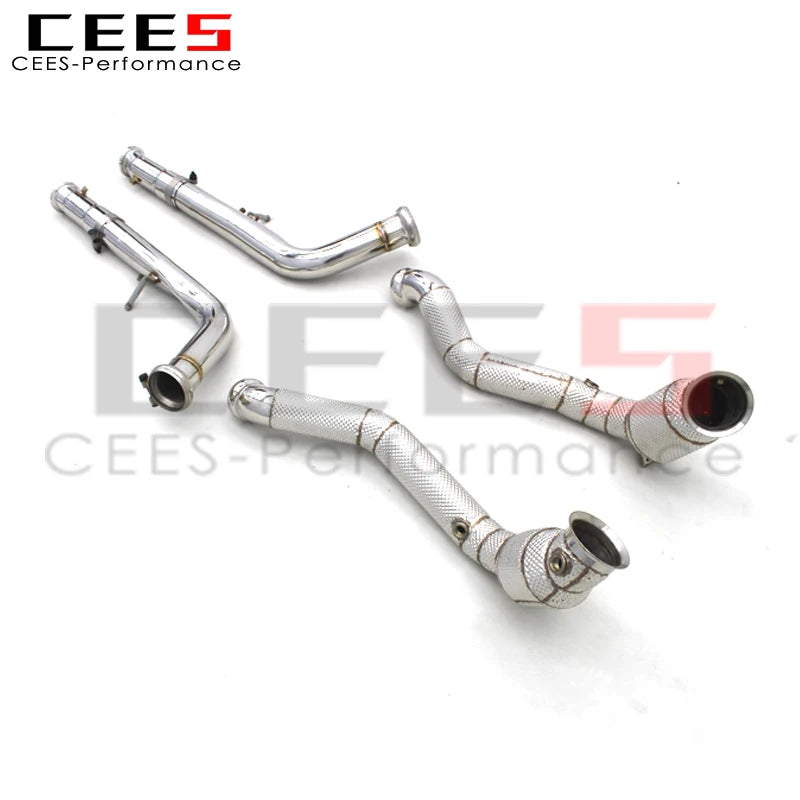 CEES Exhaust Downpipe Catalytic converter For Mercedes-Benz G500 2020-2023 with catalyst High flow catted downpipe Exhaust Pipe