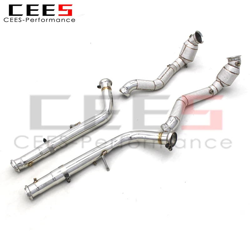 CEES Exhaust Downpipe Catalytic converter For Mercedes-Benz G500 2020-2023 with catalyst High flow catted downpipe Exhaust Pipe