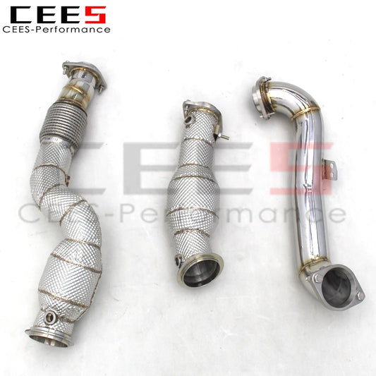 CEES Exhaust Downpipe Catalytic converter with catalyst High flow catted downpipe Exhaust Pipe For BMW M2 G87 3.0T 2023