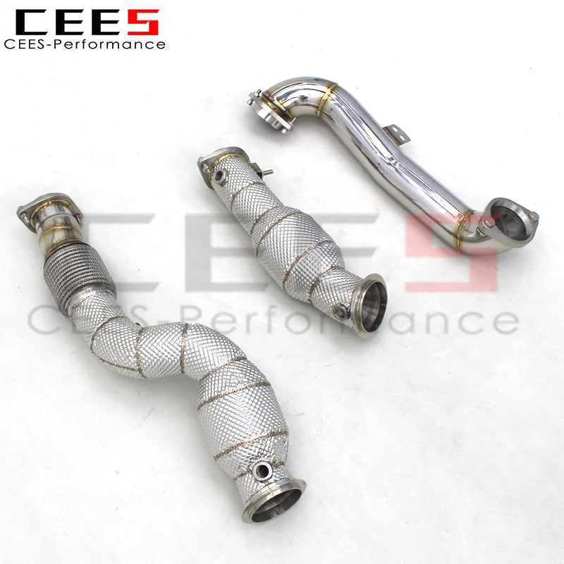 CEES Exhaust Downpipe Catalytic converter with catalyst High flow catted downpipe Exhaust Pipe For BMW M2 G87 3.0T 2023