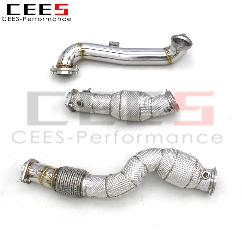 CEES Exhaust Downpipe Catalytic converter with catalyst High flow catted downpipe Exhaust Pipe For BMW M2 G87 3.0T 2023