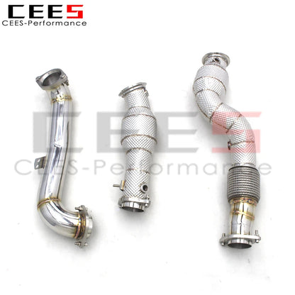 CEES Exhaust Downpipe Catalytic converter with catalyst High flow catted downpipe Exhaust Pipe For BMW M2 G87 3.0T 2023