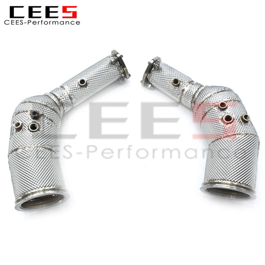 CEES Exhaust Downpipe  For Audi RS6/RS7 C8 4.0T 2021-2022 High quality Stainless Steel exhaust pipes downpipes