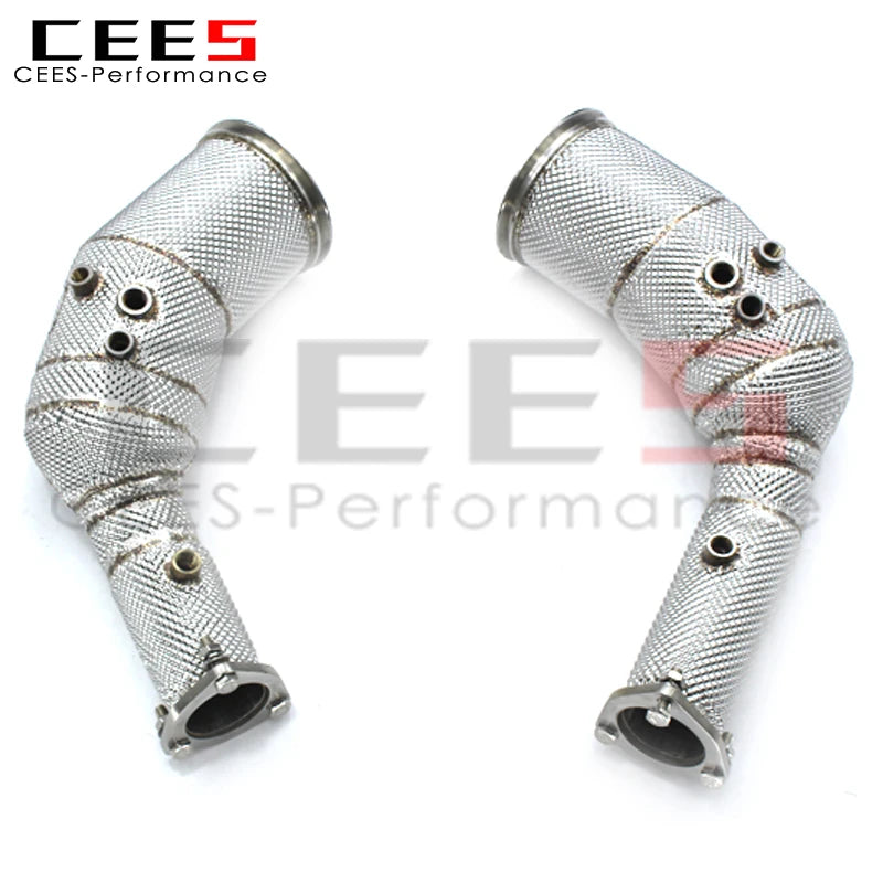 CEES Exhaust Downpipe  For Audi RS6/RS7 C8 4.0T 2021-2022 High quality Stainless Steel exhaust pipes downpipes