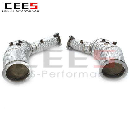 CEES Exhaust Downpipe  For Audi RS6/RS7 C8 4.0T 2021-2022 High quality Stainless Steel exhaust pipes downpipes