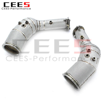 CEES Exhaust Downpipe  For Audi RS6/RS7 C8 4.0T 2021-2022 High quality Stainless Steel exhaust pipes downpipes