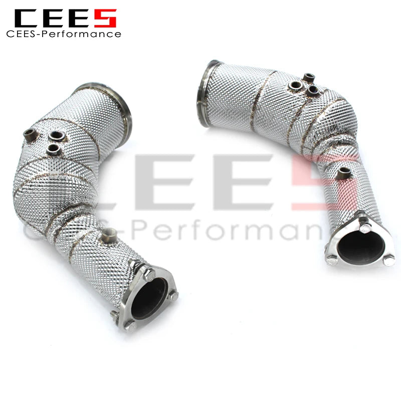 CEES Exhaust Downpipe  For Audi RS6/RS7 C8 4.0T 2021-2022 High quality Stainless Steel exhaust pipes downpipes