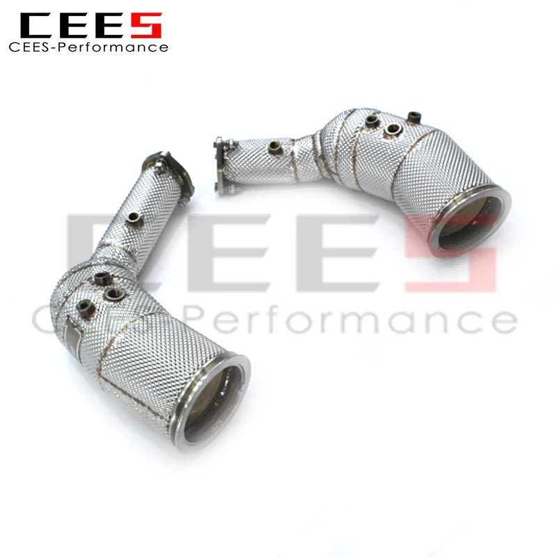 CEES Exhaust Downpipe  For Audi RS6/RS7 C8 4.0T 2021-2022 High quality Stainless Steel exhaust pipes downpipes