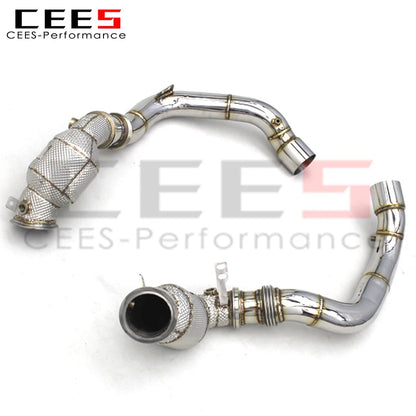 CEES Exhaust Downpipe For BMW M8 4.4TT V8 2019-2023 High flow catted downpipe Exhaust Pipe Downpipe