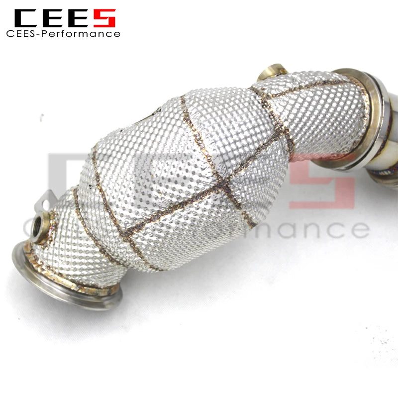 CEES Exhaust Downpipe For BMW M8 4.4TT V8 2019-2023 High flow catted downpipe Exhaust Pipe Downpipe