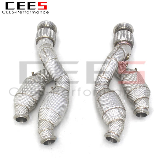 CEES Exhaust Downpipe For Lamborghini Aventador LP700/LP740S/LP750SV 6.5L 2011-2018 Stainless Steel Performance Exhaust Pipe