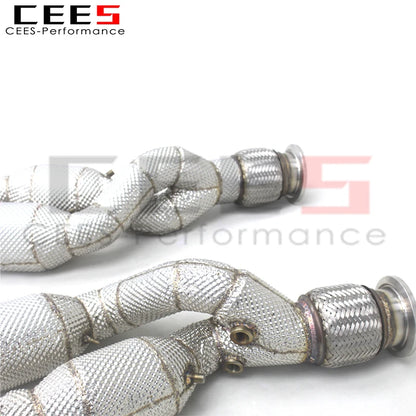 CEES Exhaust Downpipe For Lamborghini Aventador LP700/LP740S/LP750SV 6.5L 2011-2018 Stainless Steel Performance Exhaust Pipe