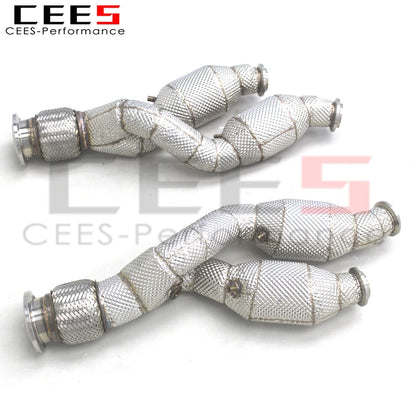 CEES Exhaust Downpipe For Lamborghini Aventador LP700/LP740S/LP750SV 6.5L 2011-2018 Stainless Steel Performance Exhaust Pipe