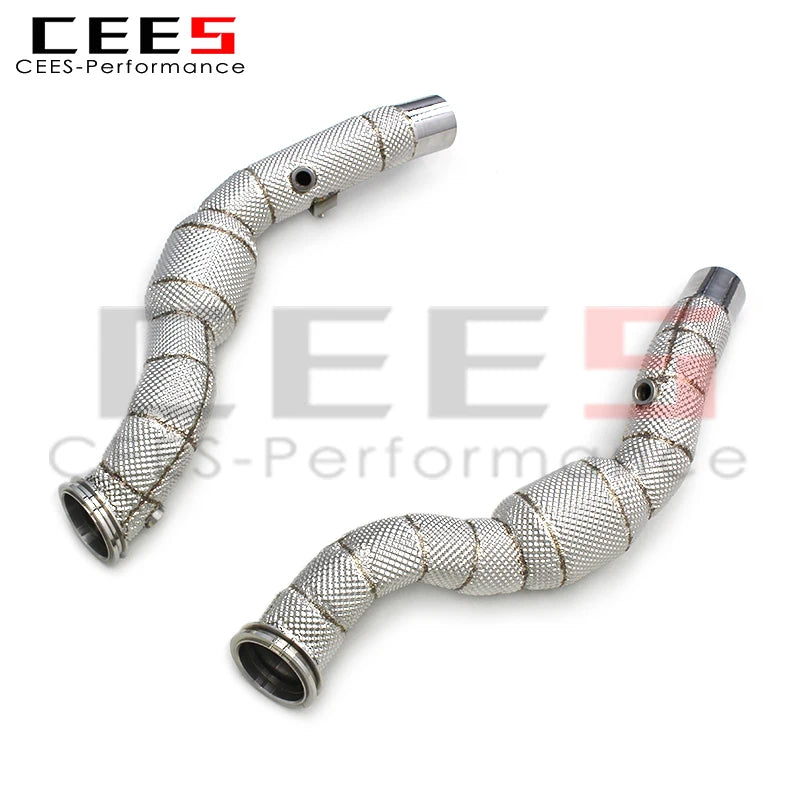 CEES Exhaust Downpipe For Maserati Ghibli 3.0T 2014-2023 with catalyst High flow catted downpipe Exhaust Pipe