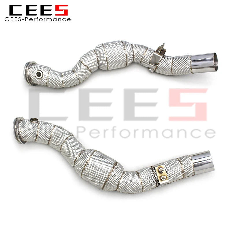 CEES Exhaust Downpipe For Maserati Ghibli 3.0T 2014-2023 with catalyst High flow catted downpipe Exhaust Pipe