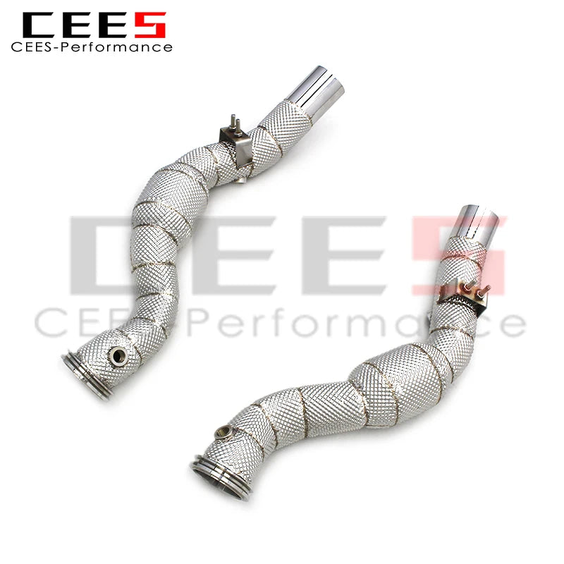 CEES Exhaust Downpipe For Maserati Ghibli 3.0T 2014-2023 with catalyst High flow catted downpipe Exhaust Pipe