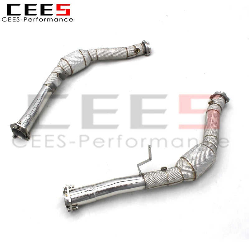 CEES Exhaust Downpipe For Mercedes-Benz G63 AMG 2013-2019 with catalyst High flow catted downpipe Exhaust Pipe