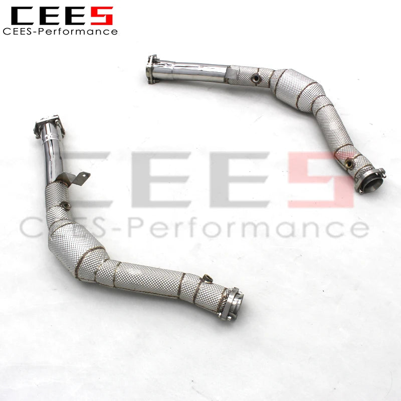 CEES Exhaust Downpipe For Mercedes-Benz G63 AMG 2013-2019 with catalyst High flow catted downpipe Exhaust Pipe