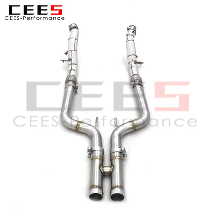 CEES Exhaust Downpipe For Mercedes Benz S550 2012-2023 without catalyst Catless downpipe Catalytic converter