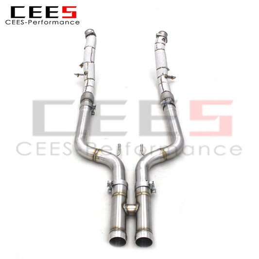 CEES Exhaust Downpipe For Mercedes Benz S550 2012-2023 without catalyst Catless downpipe Catalytic converter