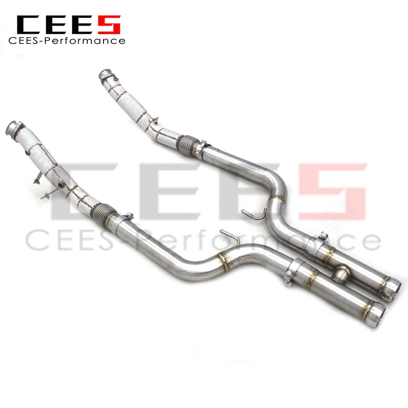 CEES Exhaust Downpipe For Mercedes Benz S550 2012-2023 without catalyst Catless downpipe Catalytic converter