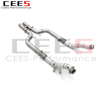 CEES Exhaust Downpipe For Mercedes Benz S550 2012-2023 without catalyst Catless downpipe Catalytic converter