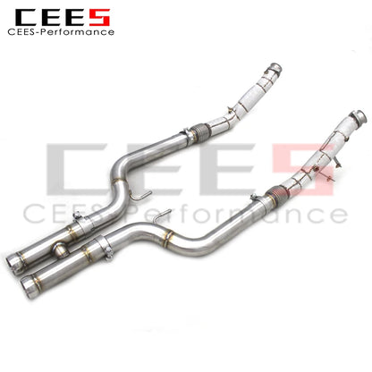 CEES Exhaust Downpipe For Mercedes Benz S550 2012-2023 without catalyst Catless downpipe Catalytic converter