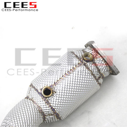 CEES  Exhaust Downpipe For Porsche 911 991/991.2 Carrera 3.0 2011+ Stainless Steel Downpipe 100 200 300 400 Cell Cats