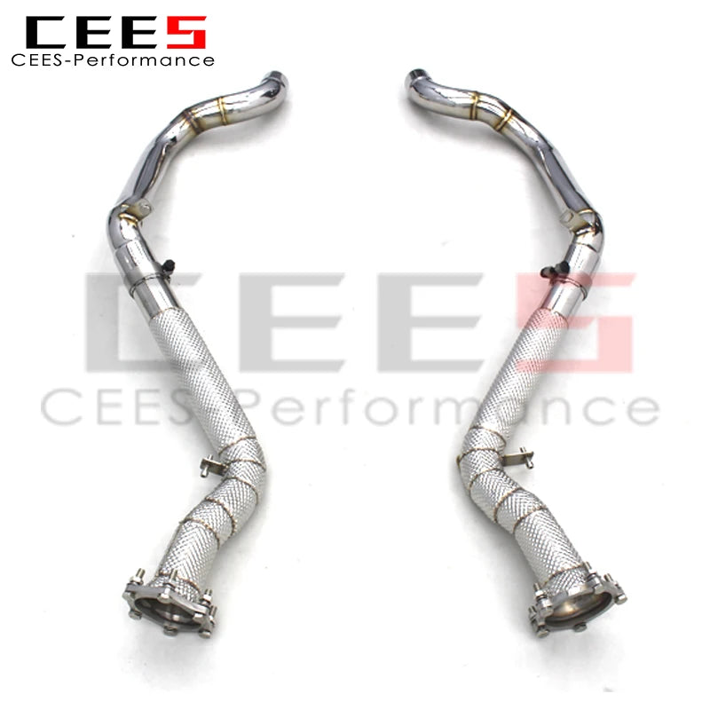 CEES Exhaust Downpipe For Porsche Panamera 970 3.6 4.8 2009-2016 Catalytic converter without catalyst Catless downpipe