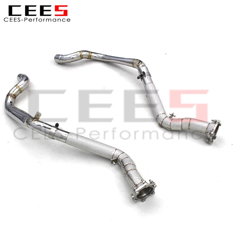 CEES Exhaust Downpipe For Porsche Panamera 970 3.6 4.8 2009-2016 Catalytic converter without catalyst Catless downpipe