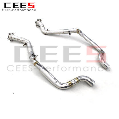 CEES Exhaust Downpipe For Porsche Panamera 970 3.6 4.8 2009-2016 Catalytic converter without catalyst Catless downpipe