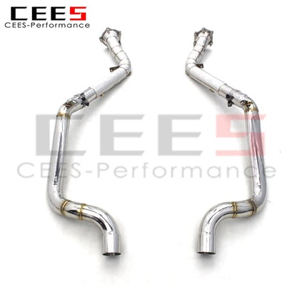 CEES Exhaust Downpipe For Porsche Panamera 970 3.6 4.8 2009-2016 Catalytic converter without catalyst Catless downpipe