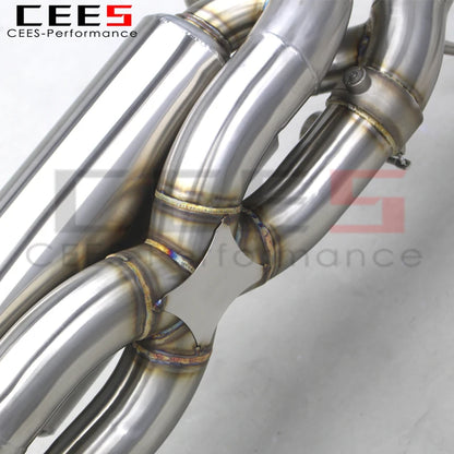 CEES Exhaust Pipe With Vacuum Valve For Audi R8 V10 5.2 2008-2016 Escape Stainless Steel Exhaust Muffler Racing Catback System