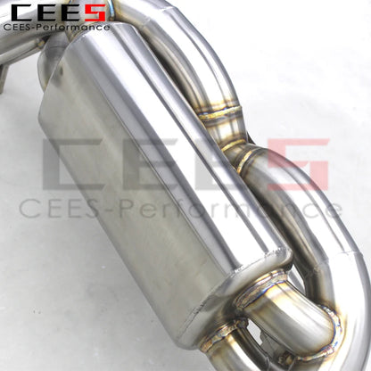 CEES Exhaust Pipe With Vacuum Valve For Audi R8 V10 5.2 2008-2016 Escape Stainless Steel Exhaust Muffler Racing Catback System