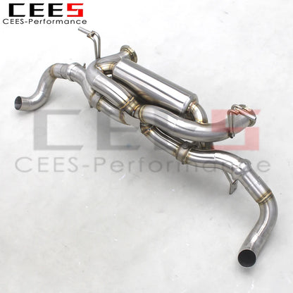 CEES Exhaust Pipe With Vacuum Valve For Audi R8 V10 5.2 2008-2016 Escape Stainless Steel Exhaust Muffler Racing Catback System