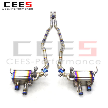 CEES Exhaust Pipe With Vacuum Valve  For Ferrari FF 6.3 V12 2011-2016 Titanium Catback Exhaust X Pipe Auto Parts