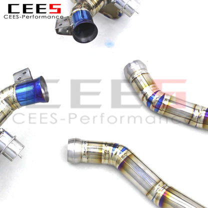 CEES Exhaust Pipe With Vacuum Valve  For Ferrari FF 6.3 V12 2011-2016 Titanium Catback Exhaust X Pipe Auto Parts