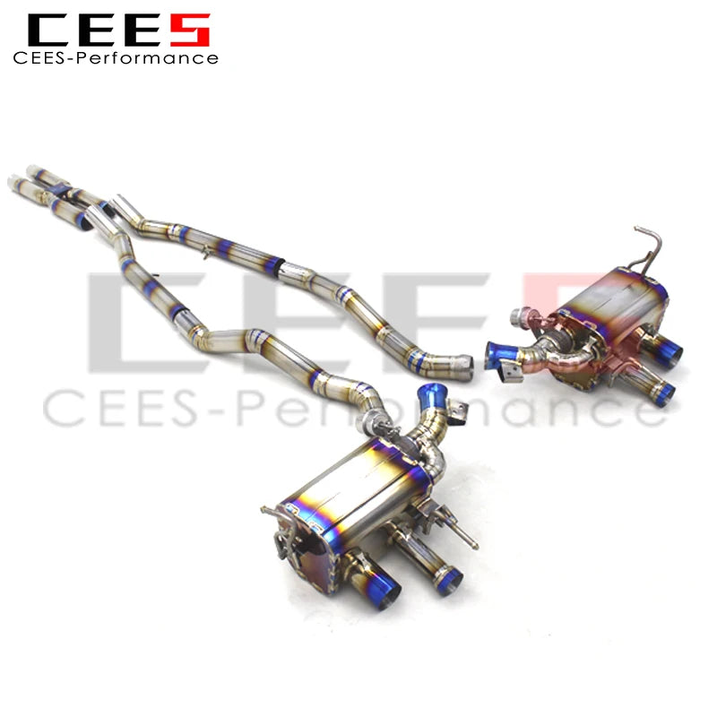 CEES Exhaust Pipe With Vacuum Valve  For Ferrari FF 6.3 V12 2011-2016 Titanium Catback Exhaust X Pipe Auto Parts