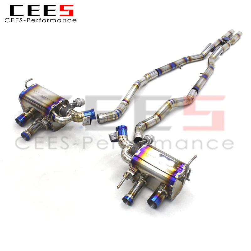 CEES Exhaust Pipe With Vacuum Valve  For Ferrari FF 6.3 V12 2011-2016 Titanium Catback Exhaust X Pipe Auto Parts