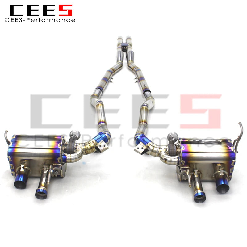 CEES Exhaust Pipe With Vacuum Valve  For Ferrari FF 6.3 V12 2011-2016 Titanium Catback Exhaust X Pipe Auto Parts