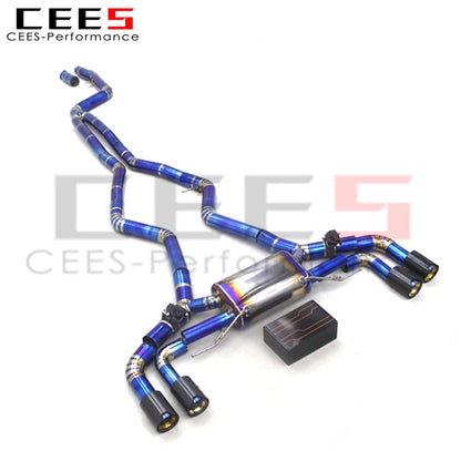 CEES Exhaust Pipes Muffler For BMW M340/M340i 3.0T 2019-2023 Titanium Racing Valve Catback Exhaust Systems With MP Exhaust Tips