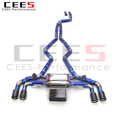 CEES Exhaust Pipes Muffler For BMW M340/M340i 3.0T 2019-2023 Titanium Racing Valve Catback Exhaust Systems With MP Exhaust Tips