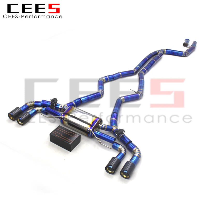 CEES Exhaust Pipes Muffler For BMW M340/M340i 3.0T 2019-2023 Titanium Racing Valve Catback Exhaust Systems With MP Exhaust Tips